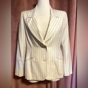 Vintage Bill Blass Off White Pinstripe Blazer